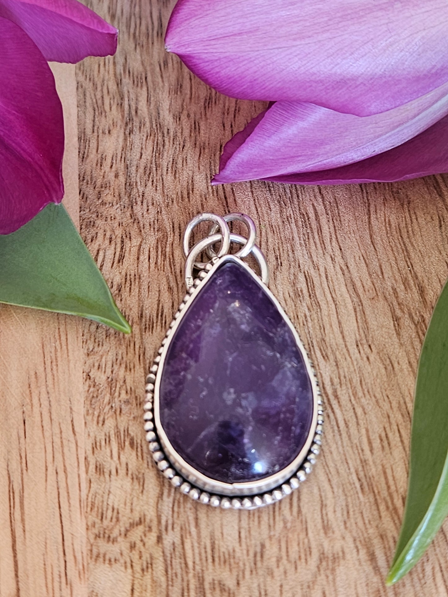 Amethyst Amulett, 925 Sterling Silber